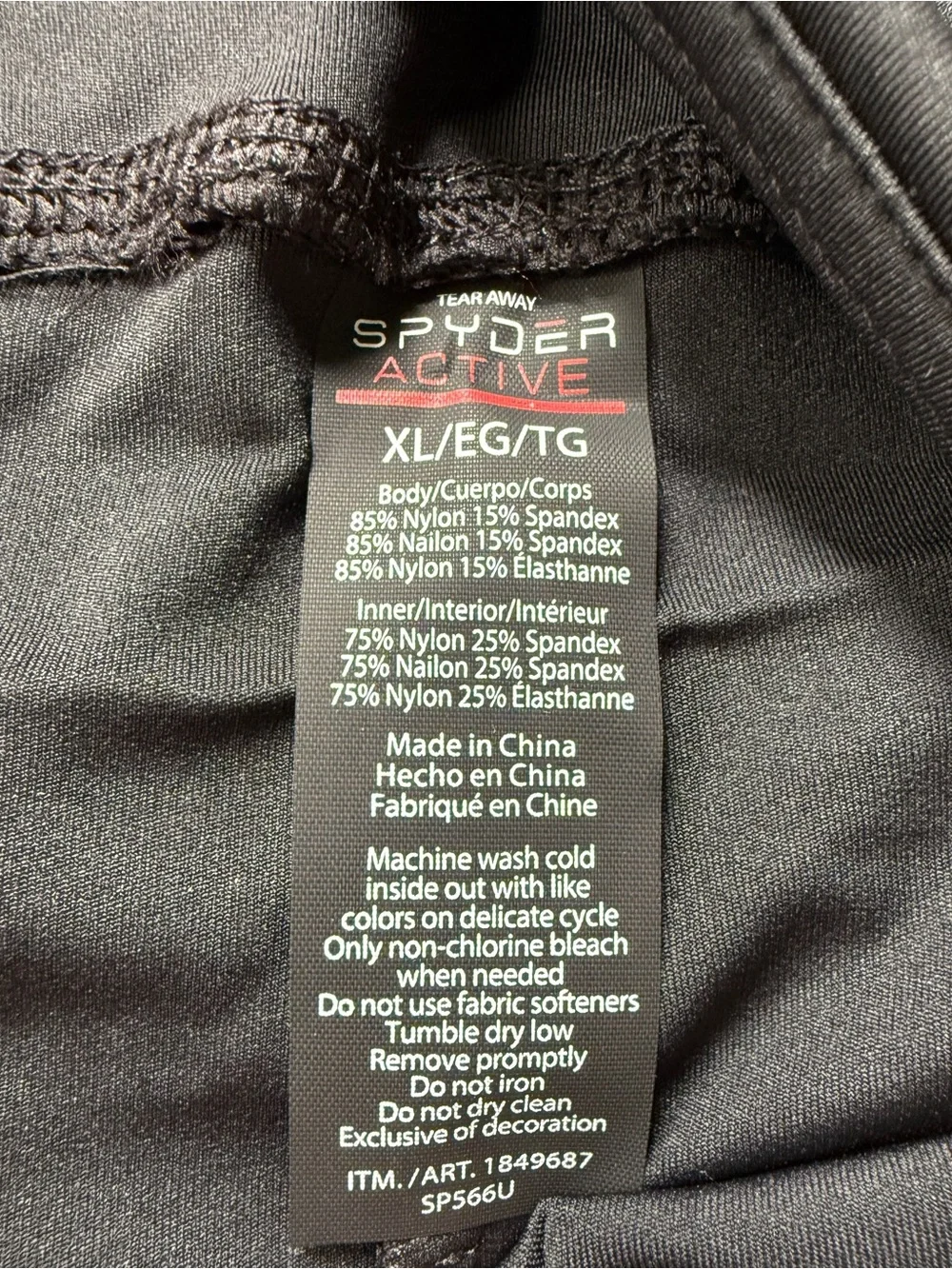 Spyder 2-in-1 Woven Compression Running Gym Workout Shorts Women’s XL Black - Picture 7 of 7